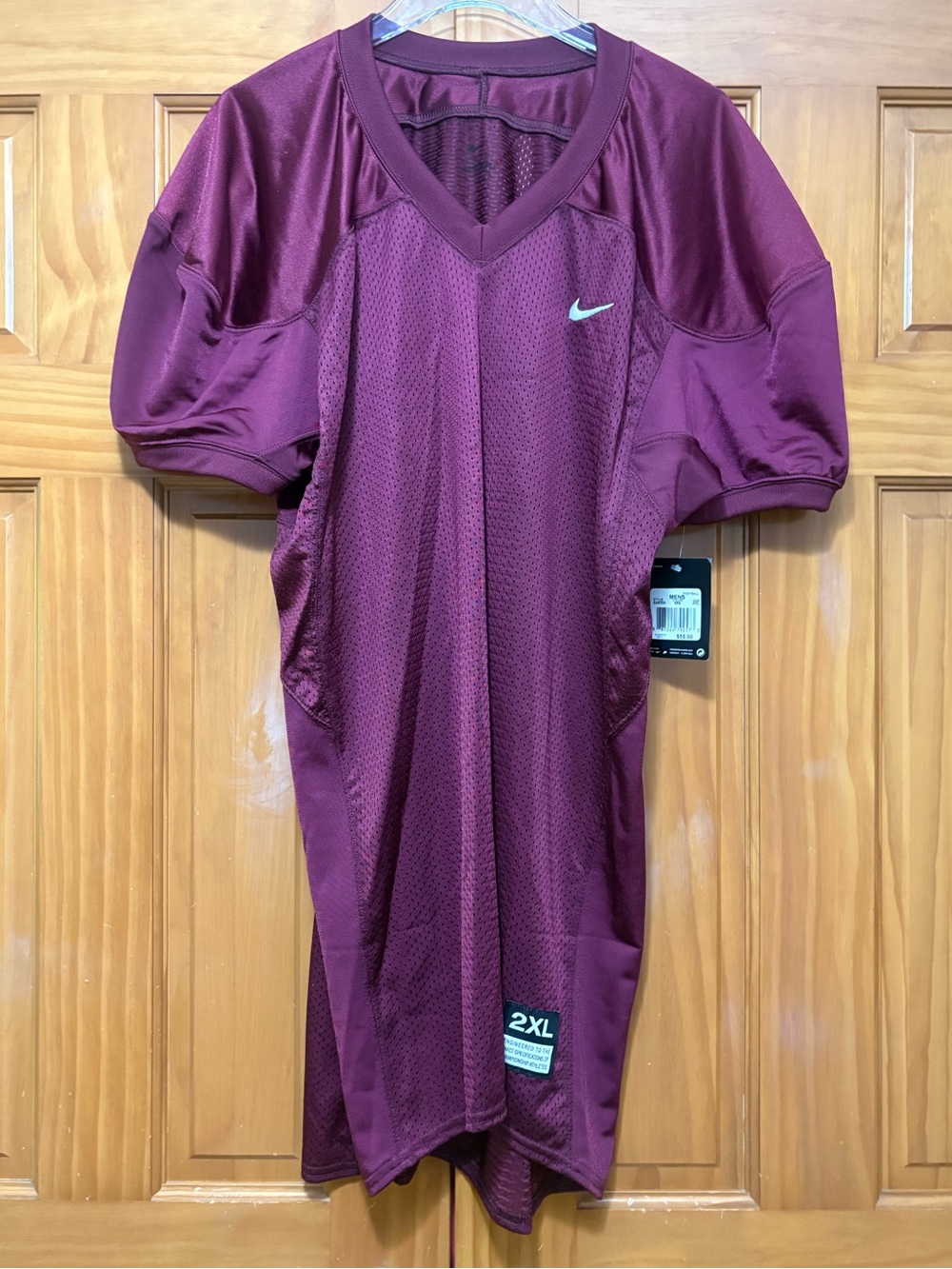 Nike Maroon/White V-Neck Athletic Jersey Size XXL NWT